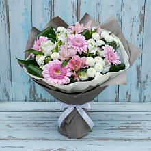 Букет цветов из:  Герберы, Альстромерии и Хризантемы в Воронежском