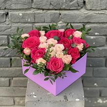 Цветочная композиция из Розы в коробке в Воронежском
