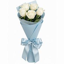 Букет 5 Белых роз Проуд в Воронежском