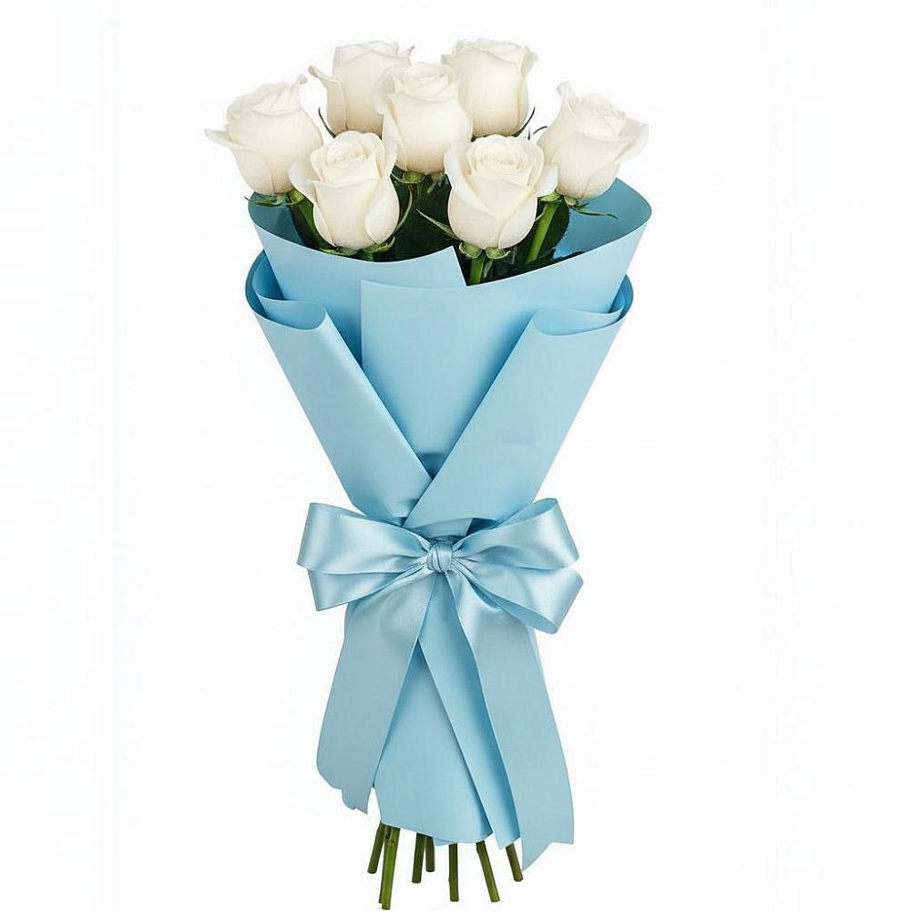 Букет 7 белых роз Проуд в Воронежском