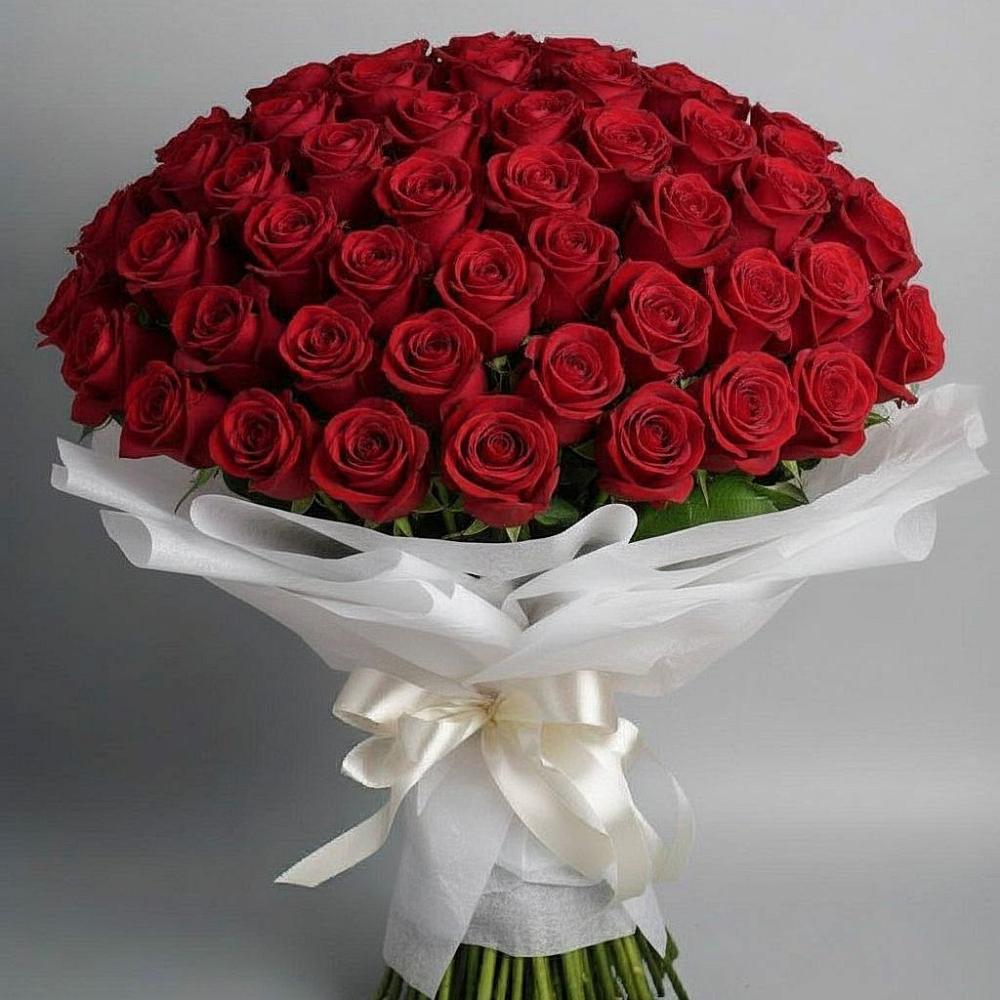 Букет 101 Красная роза Блэк Мэджик в Воронежском