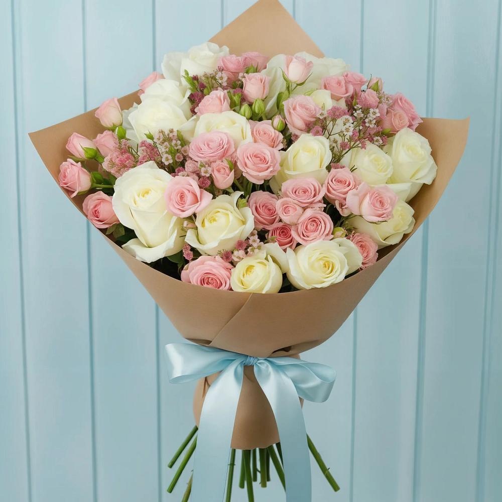 Букет цветов из: Розы в Воронежском