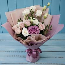 Букет цветов из:  Розы и Лизиантусы в Воронежском