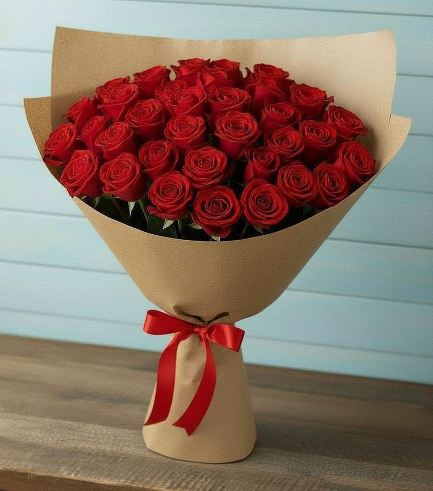 Букет Красные розы Милано в Воронежском