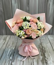 Букет цветов из:  Гвоздики, Розы и Хризантемы в Воронежском
