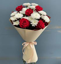 Букет цветов из:  Розы и Хризантемы #REPLACE_PRED# Воронежском