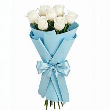 Букет 7 белых роз Проуд в Воронежском