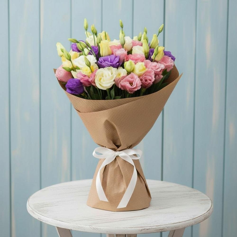 Букет цветов из: Лизиантусы в Воронежском