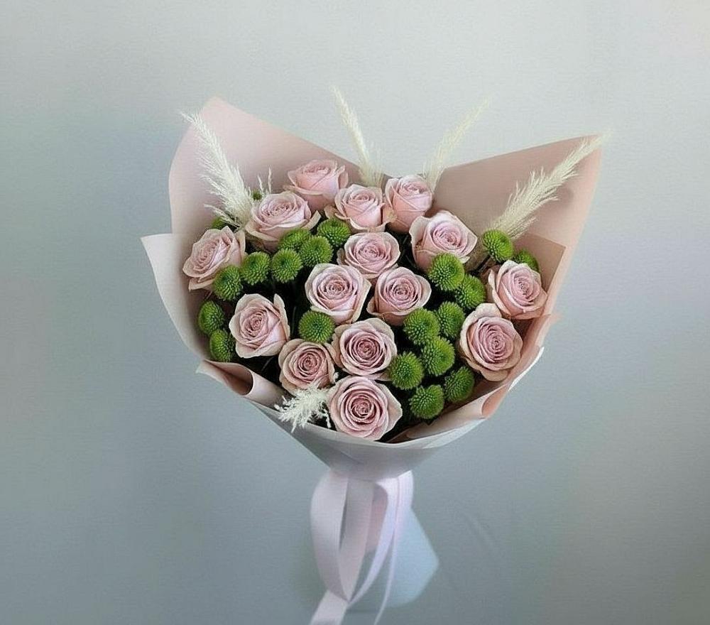 Букет цветов из: Розы и Хризантемы в Воронежском