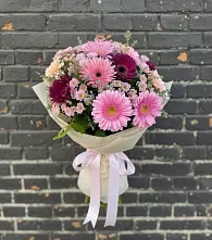 Букет цветов из:  Герберы и Хризантемы в Воронежском