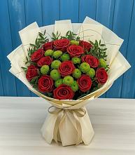 Букет цветов из:  Розы и Хризантемы в Воронежском