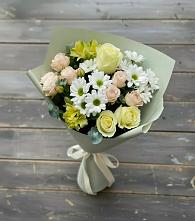 Букет цветов из:  Альстромерии, Розы и Хризантемы в Воронежском
