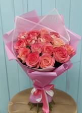 Букет 15 Розовых роз Равель в Воронежском