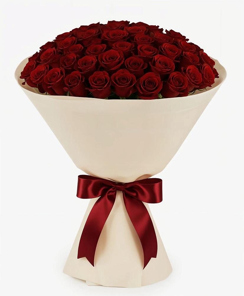 Букет 101 Бордовая роза Блэк Бакарра в Воронежском