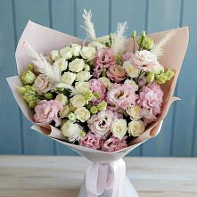 Букет цветов из:  Альстромерии и Розы в Воронежском